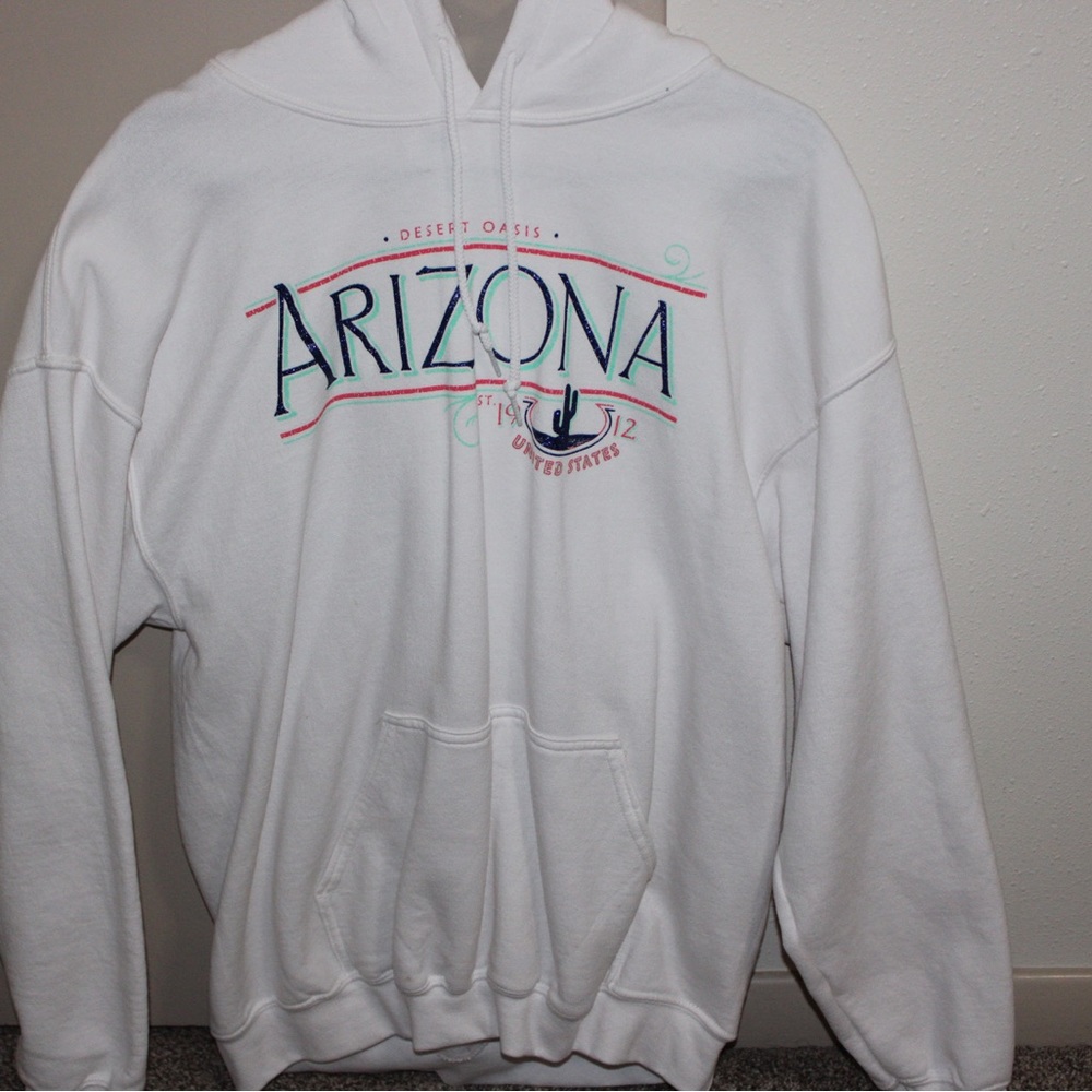 White Arizona hooded sweatshirt